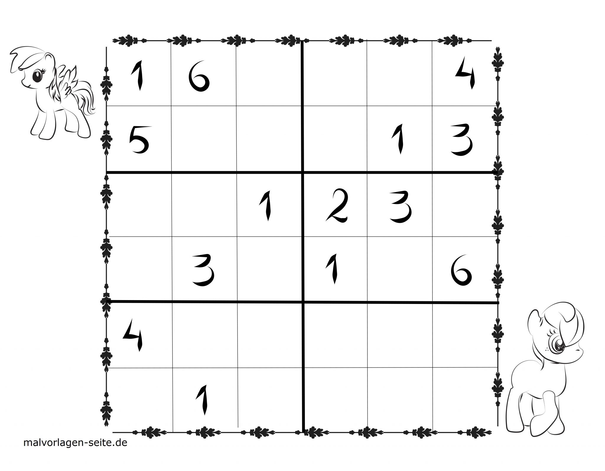 Sudoku Vorlagen Für Kinder 6X6 Kostenlos Herunterladen Und über Sudoku