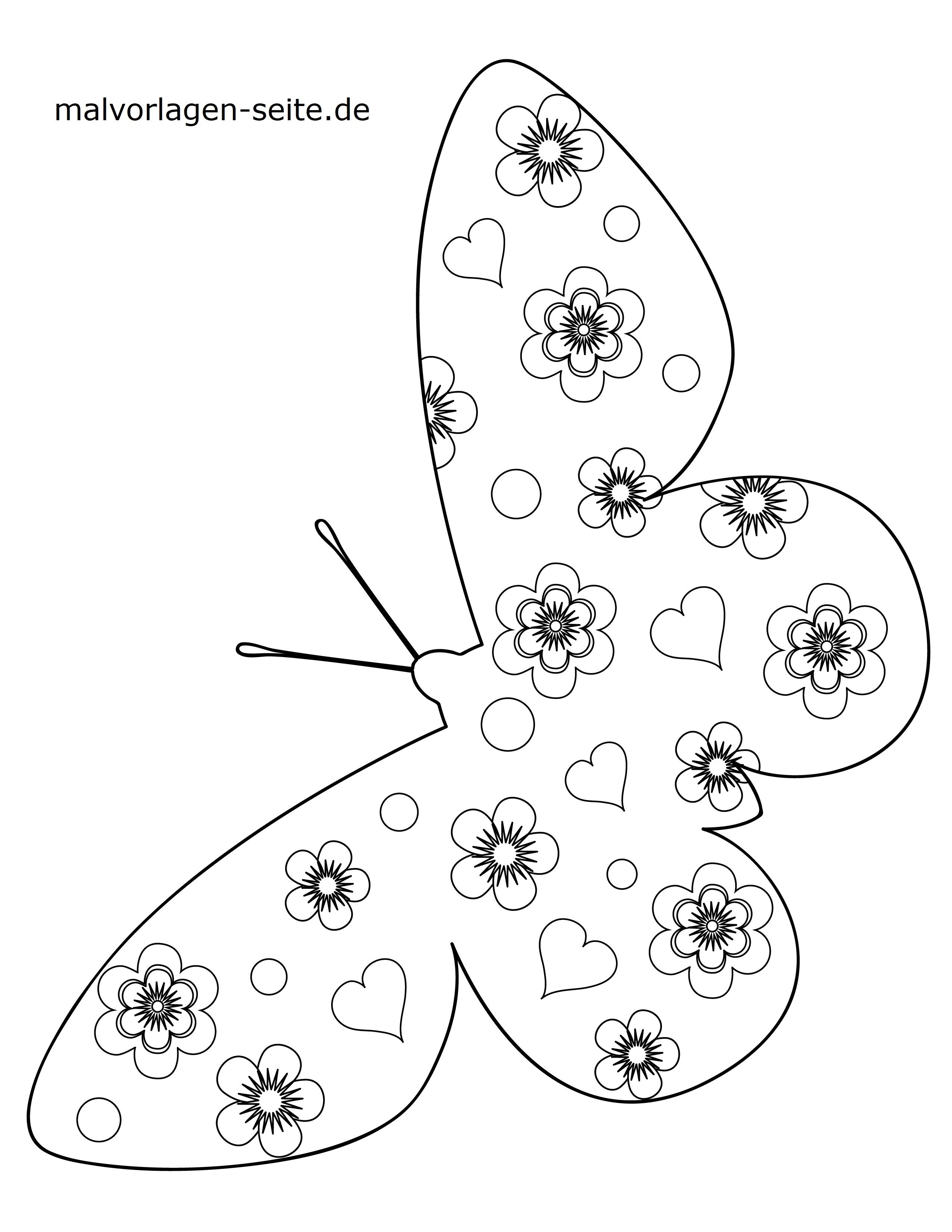 Malvorlagen Schmetterlinge zum Ausmalen für Kinder