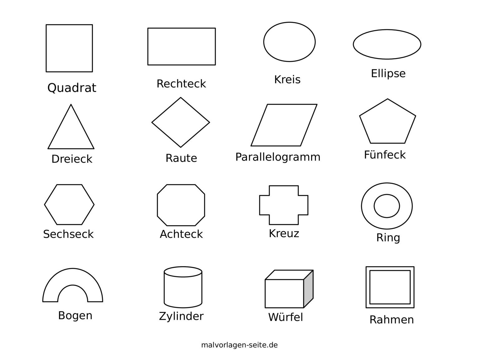 ausmalbilder geometrische formen