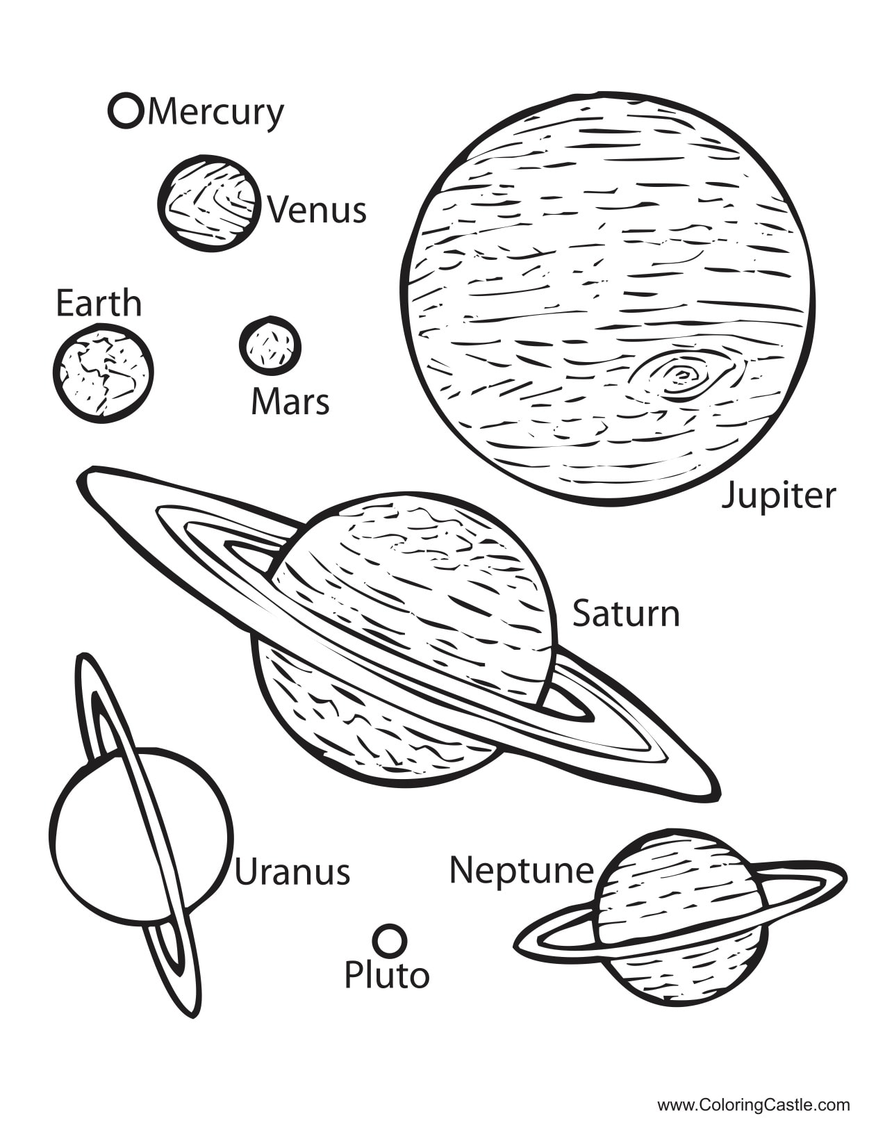 ausmalbilder weltraum