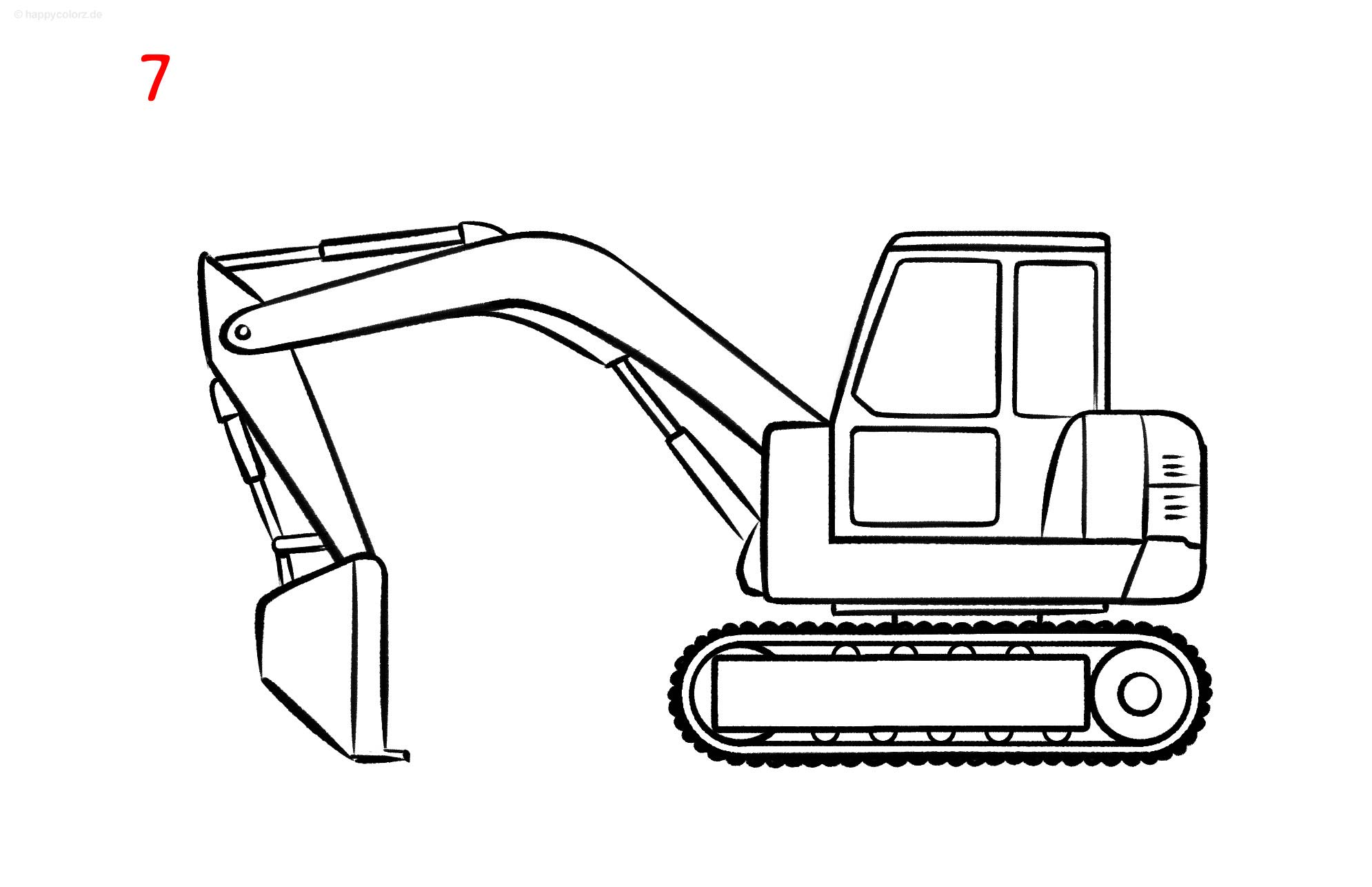 bagger ausmalbilder einfach