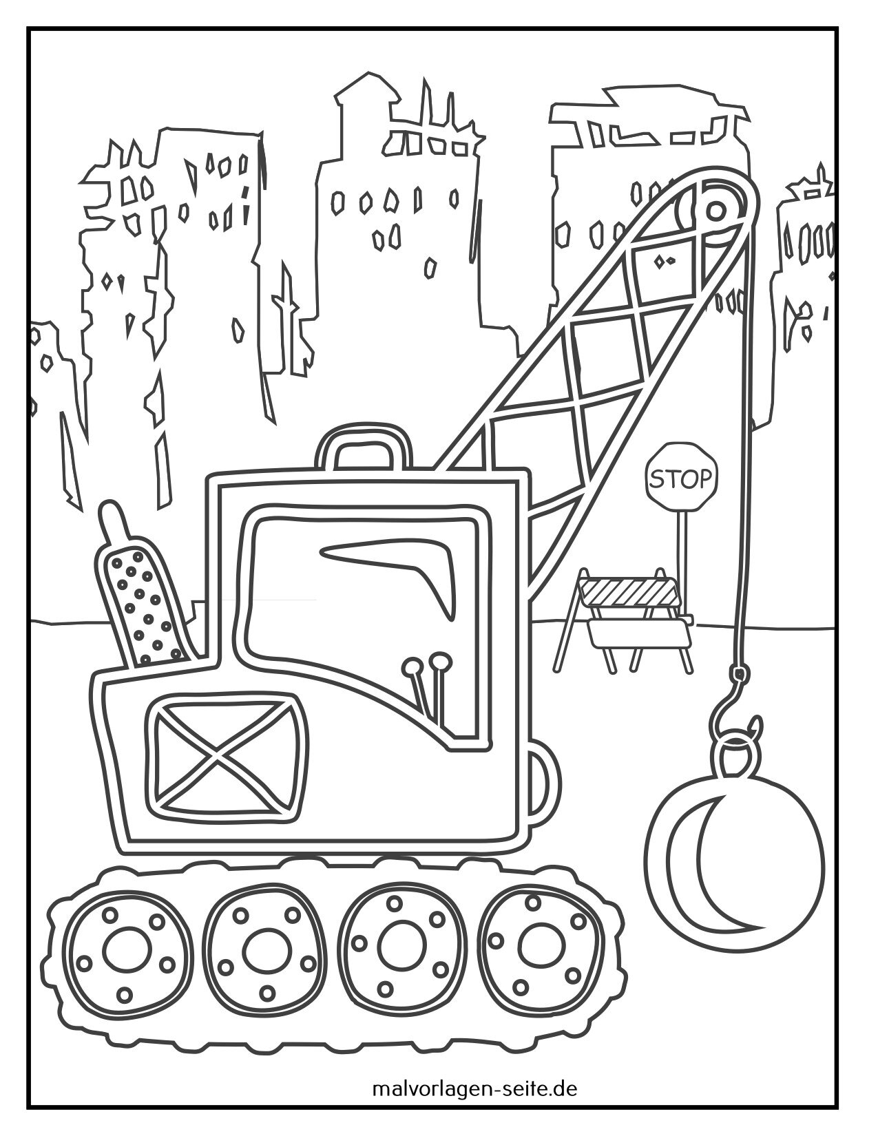 ausmalbilder baustelle pdf