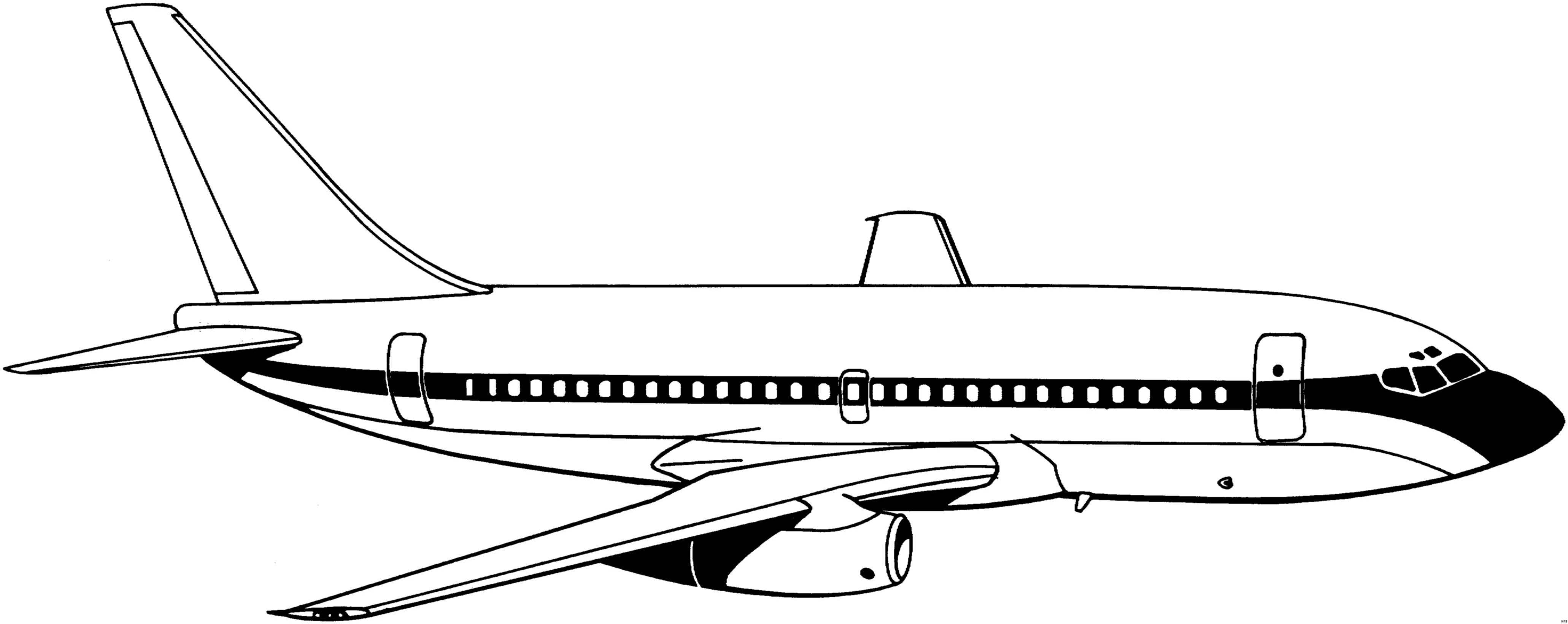 Flugzeug Zum Ausmalen - Ausmalbilder für Kinder