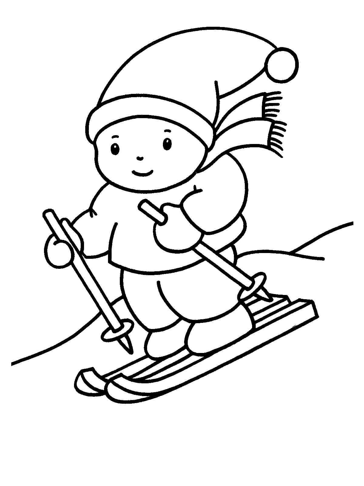 skifahrer malen