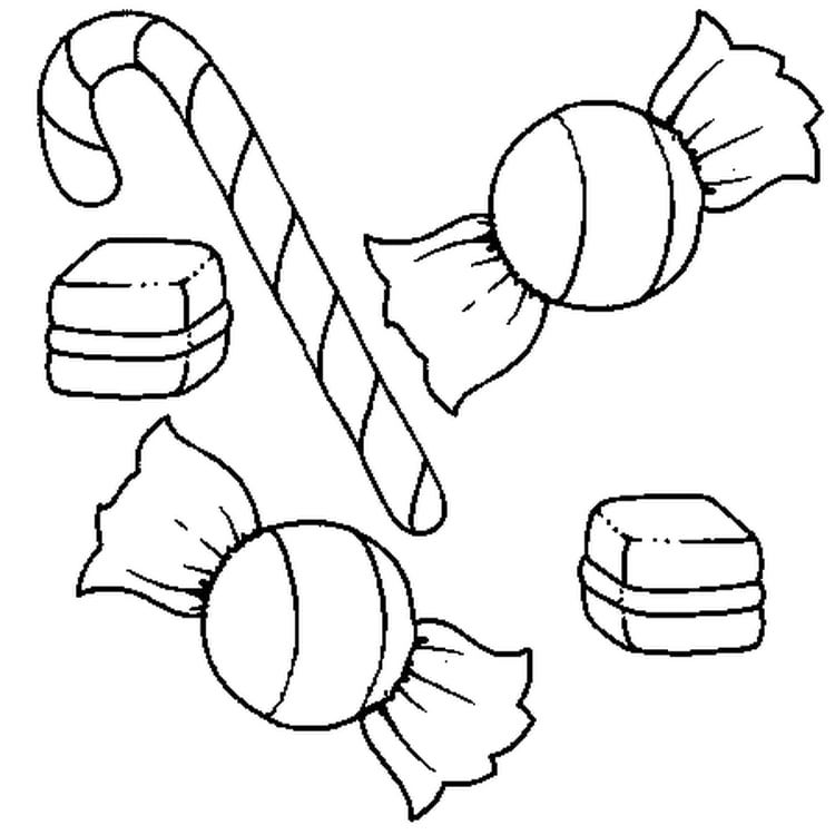 Coloriage bonbon en Ligne Gratuit à imprimer Food Coloring Pages