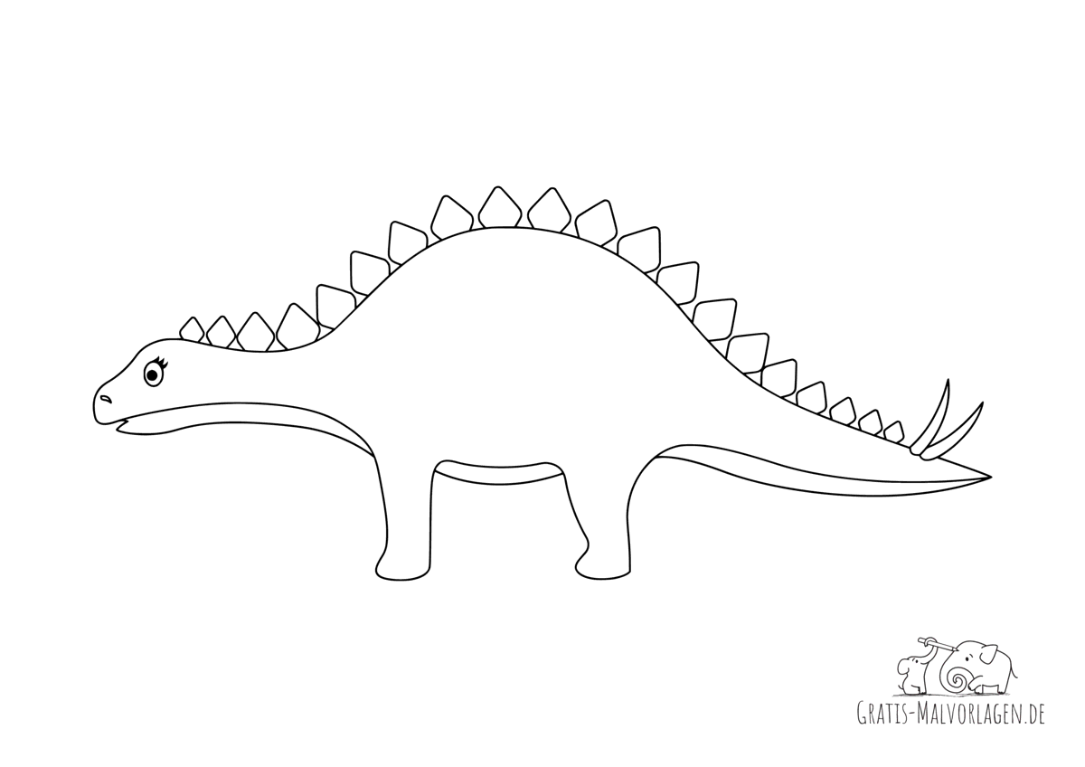 malvorlage stegosaurus