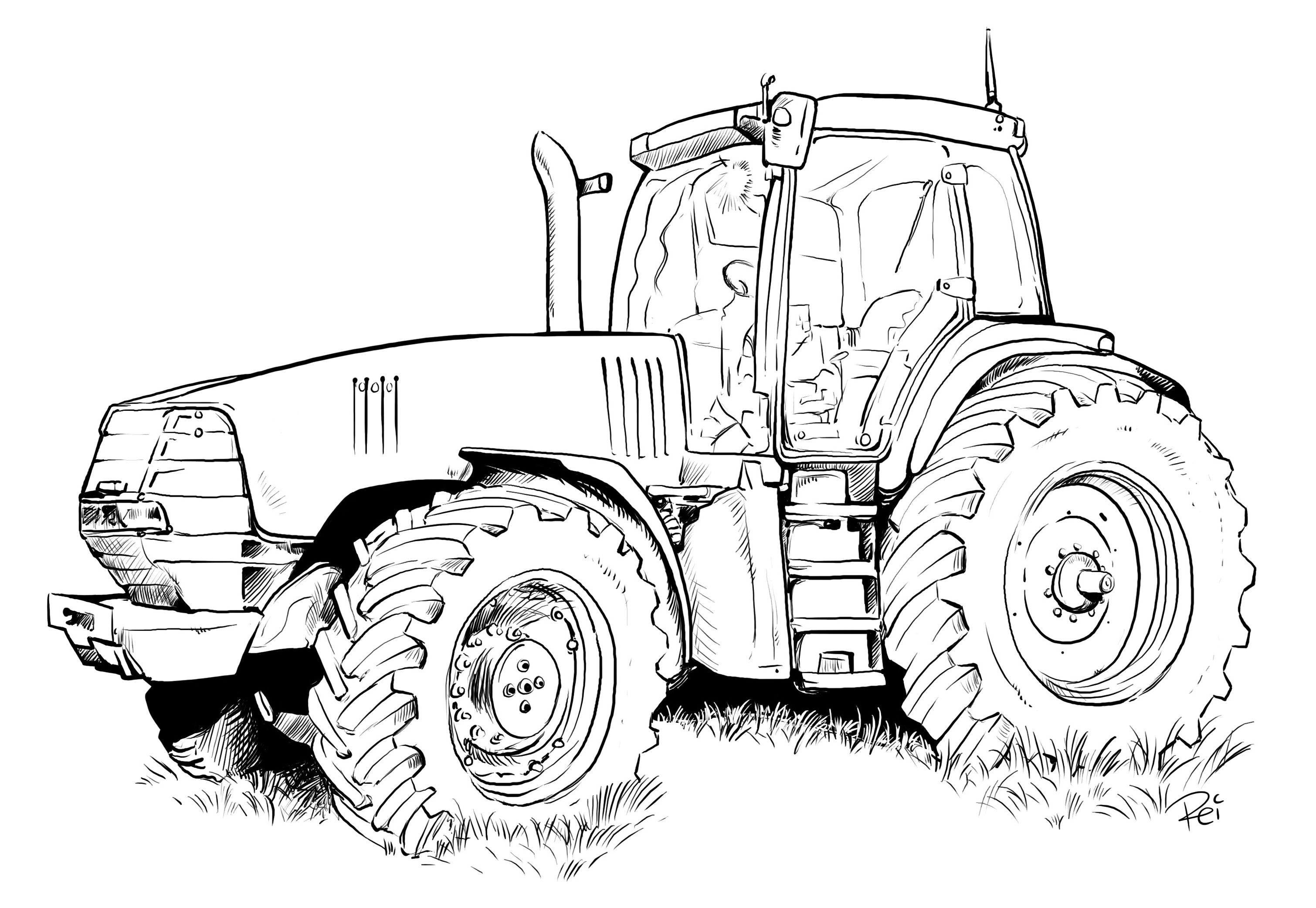 traktoren bilder zum ausmalen | Tractor coloring pages, Coloring pages