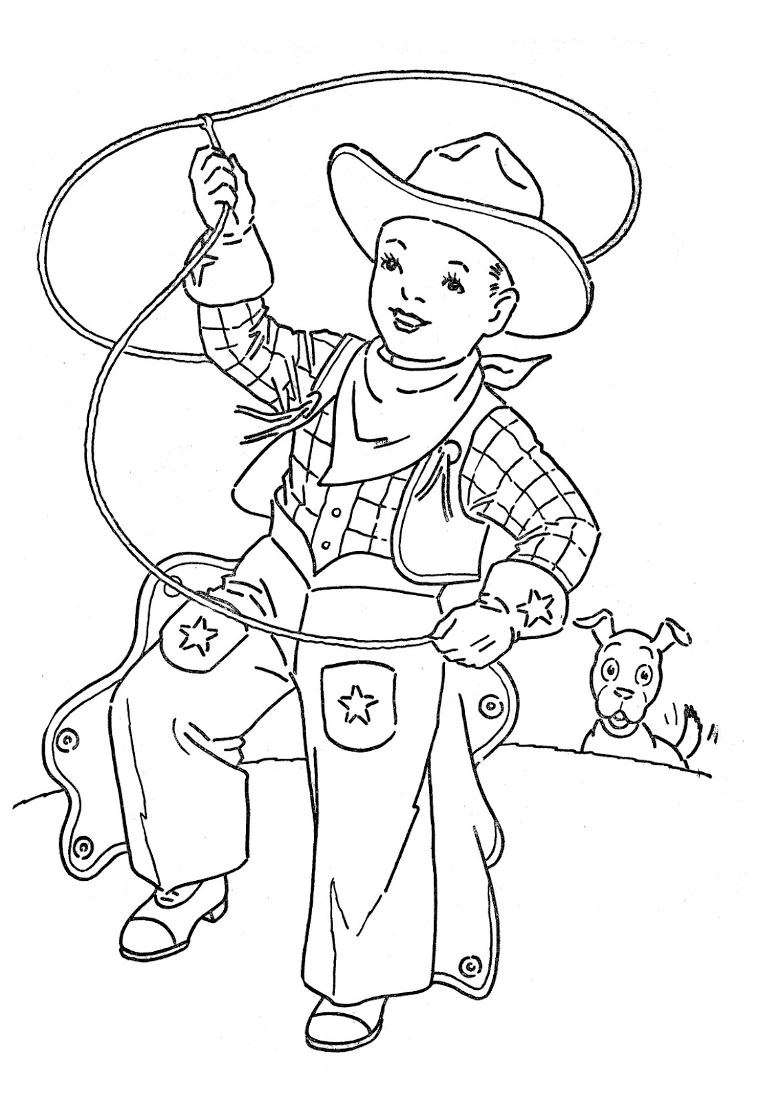 Printable Cowboy Coloring Pages | ColoringMe.com