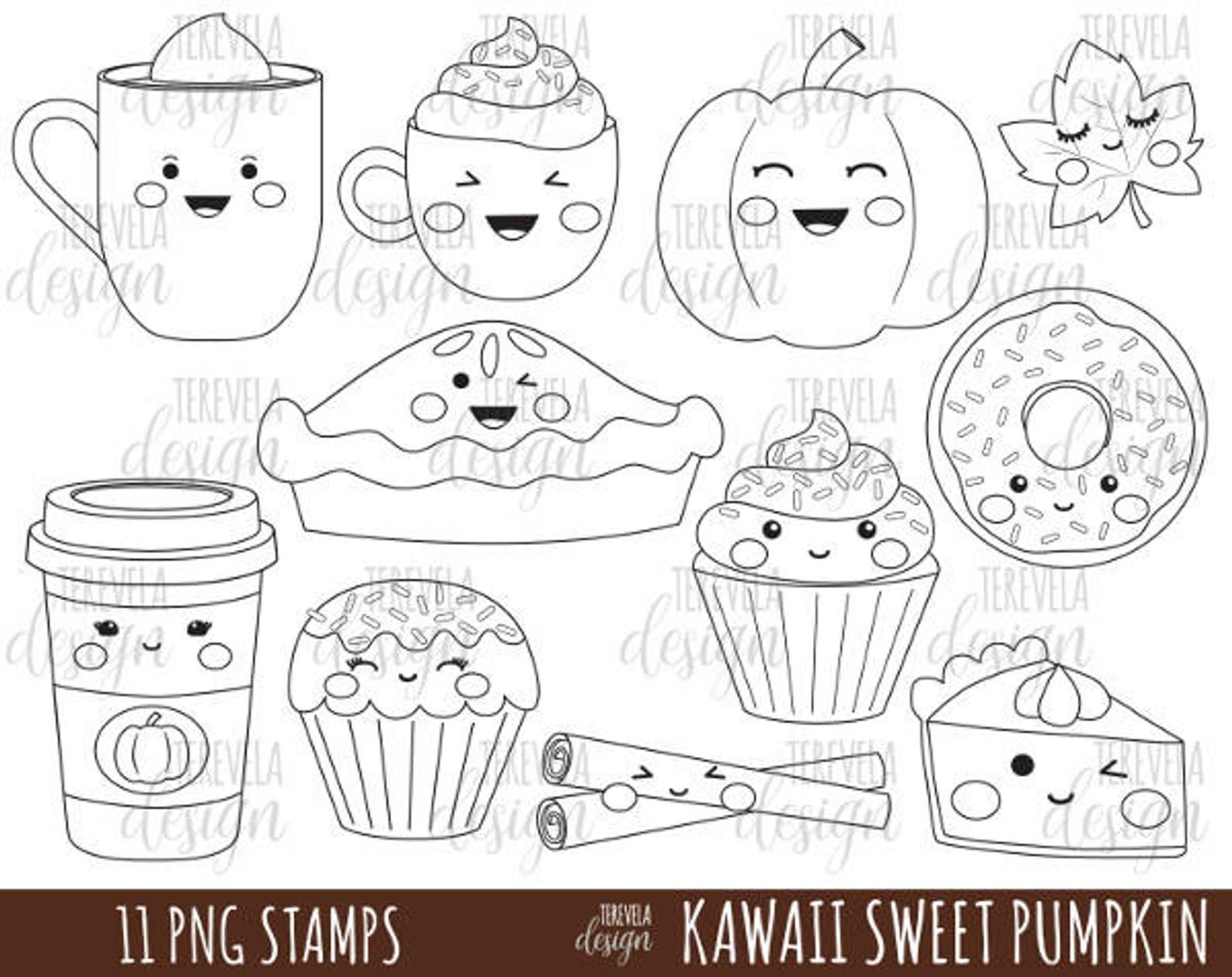 Ausmalbilder Kawaii Essen Donut Kawaii Ausmalbilder Drucken Sie | My