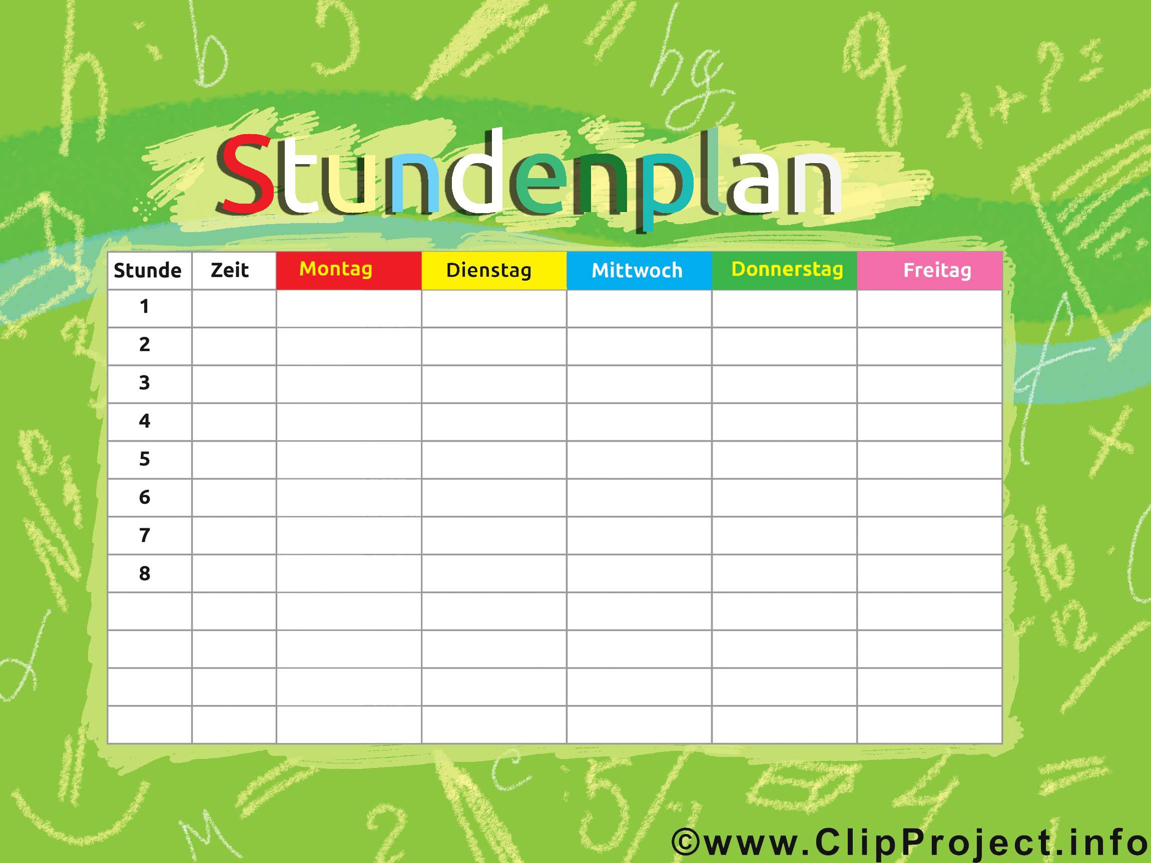 Stundenplan download