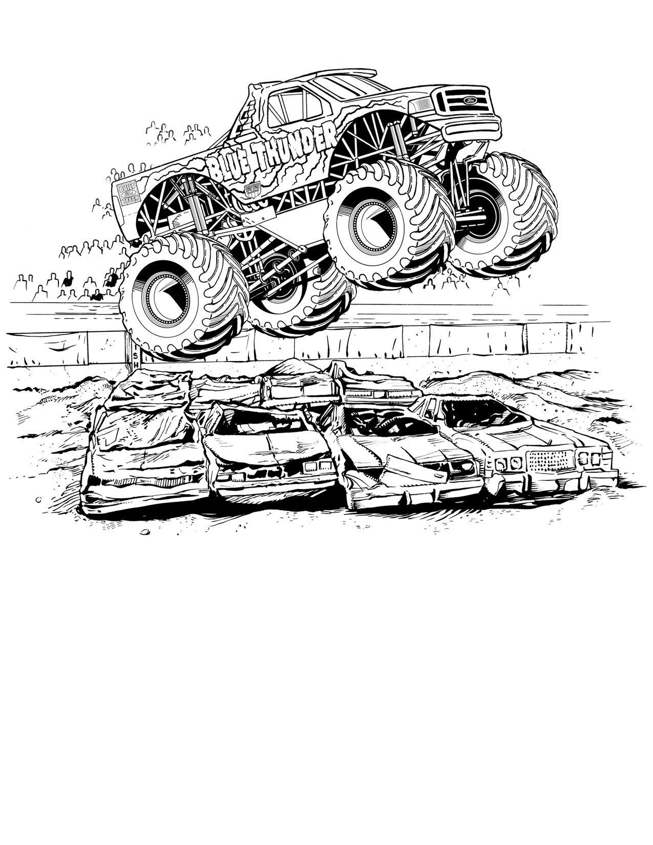 18+ Coloring Pages Monster Trucks | Color Info